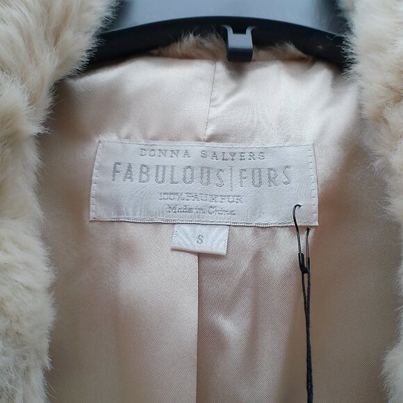 Fabulous Furs Vintage Faux Fur Persian Lamb Knee-Length Coat Size Small - Picture 4 of 10